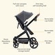 preview thumbnail 4 of 22, 2 in 1 Baby Stroller with Large Storage Basket