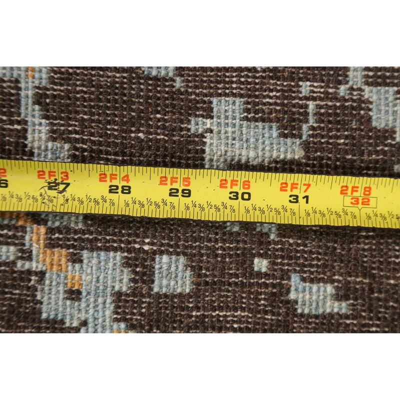 Contemporary Abstract Vegetable Dye Area Rug Hand-knotted Wool Carpet - 6'9" x 9'8"