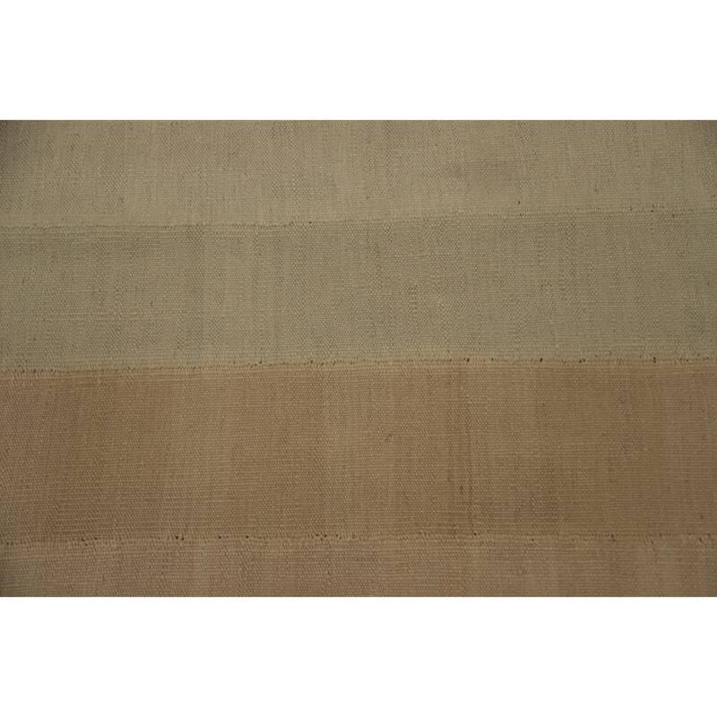 Hand Woven Oriental 100% Wool Carpet Southwestern Tribal Brown Kilim Area Rug - 9' 9'' X 8' 2''