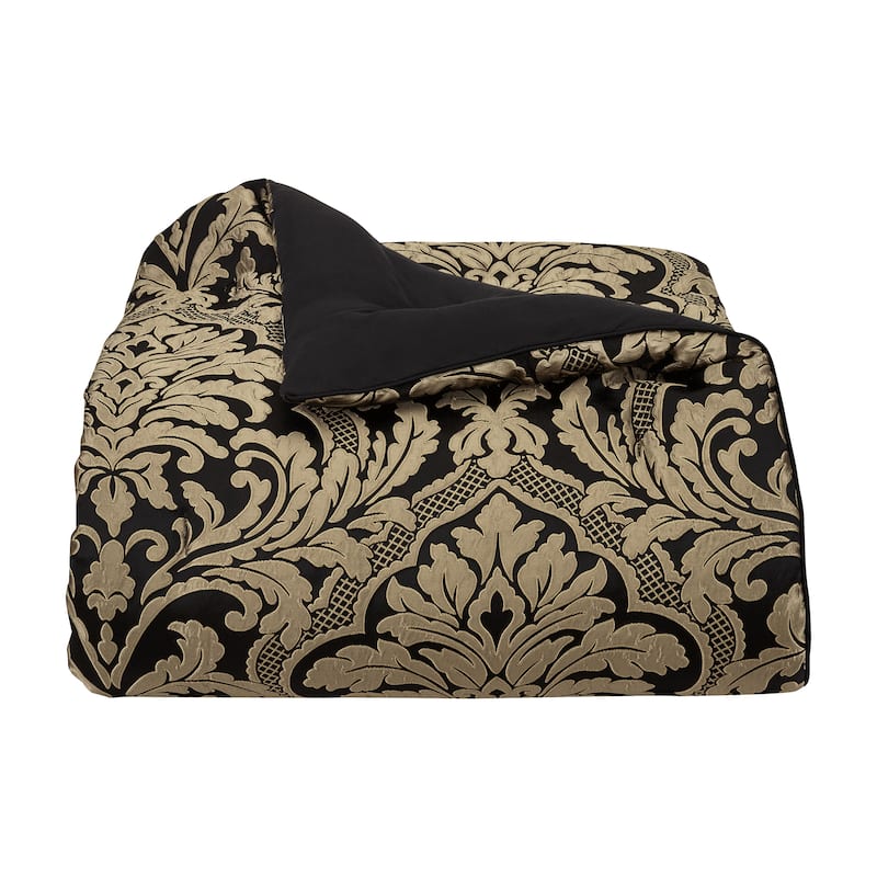 Brunello Black And Gold Comforter Set