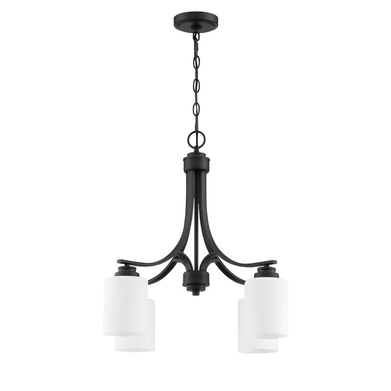 Craftmade Bolden 4 Light 23" Wide Chandelier with Frosted Glass Shades