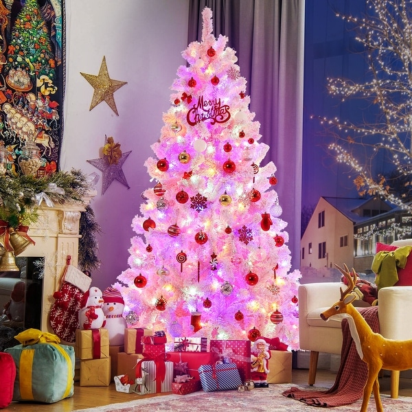6ft pre lit christmas tree multicolor lights 2025