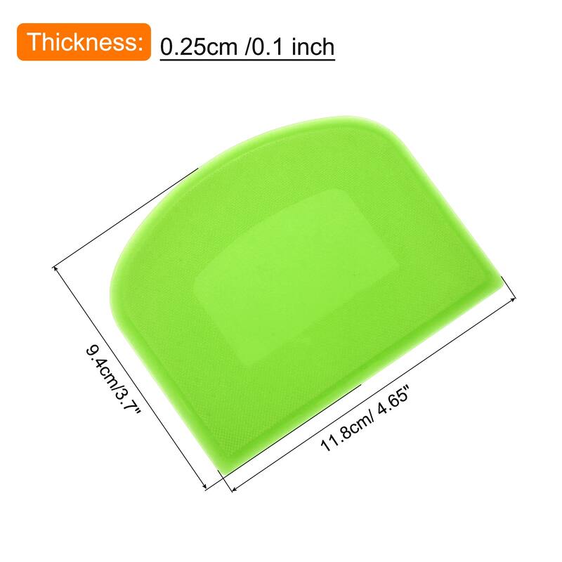 Plastic Cake Scraper Dough Cutter Tool Baking Kitchen - Green - 12 Pcs