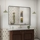 preview thumbnail 38 of 192, KIOTEE Modern Metal Frame Wall Mounted Bathroom Vanity Mirror with 5-year warranty 40x32 - Black