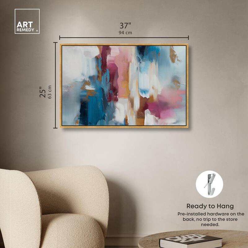 Rosy and Ocean Hues II Canvas by Art Remedy
