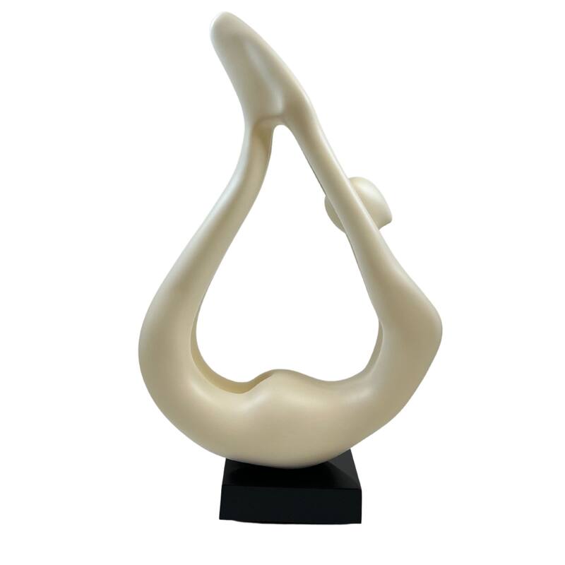 Yoga Doll 59" Tall Handmade Resin Sculpture with Base - N/A