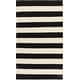 preview thumbnail 8 of 9, Jonas Hand Woven Casual Stripe Indoor/Outdoor Area Rug 5' x 8' - Black