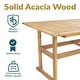 preview thumbnail 3 of 6, Sunnydaze 57" Hatteras Acacia Wood Outdoor Dining Table with Umbrella Hole
