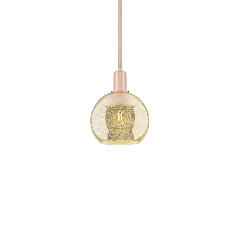 Innovations Lighting 716-1S-11-8 Athens Pendant Athens 8" Wide Mini - Antique Copper / Mercury