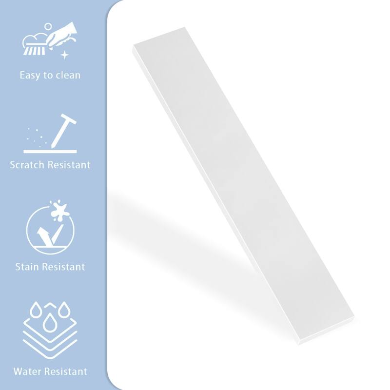 21in. Pure White Engineered Bath Vanity sidesplash - 21" x 4"