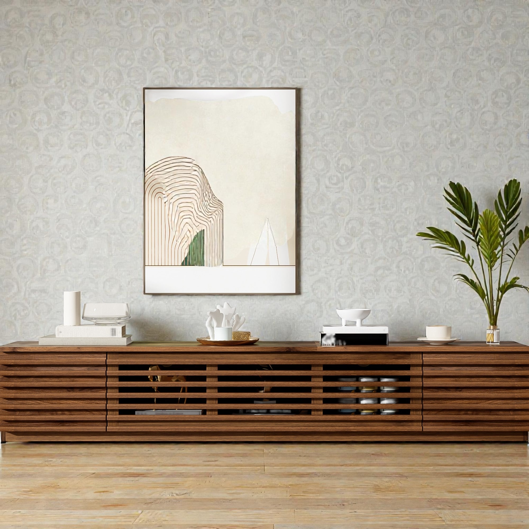 78.7" Modern TV Stand for TVs up to 85 Inch, Low Profile Entertainment Center with Cable Management, Soft-Close Doors