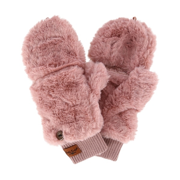 Britt's Knits Women's Fuzzy Convertible Mittens. Opens flyout.