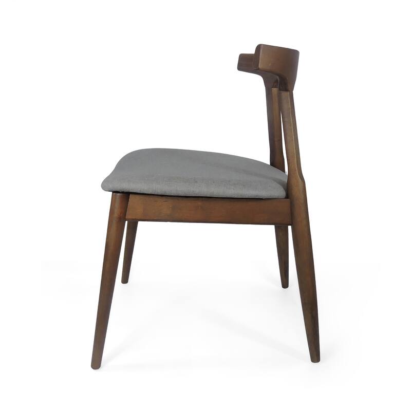 Cowen Upholstered Fabric and Rubberwood Dining Chairs (Set of 2) by Christopher Knight Home