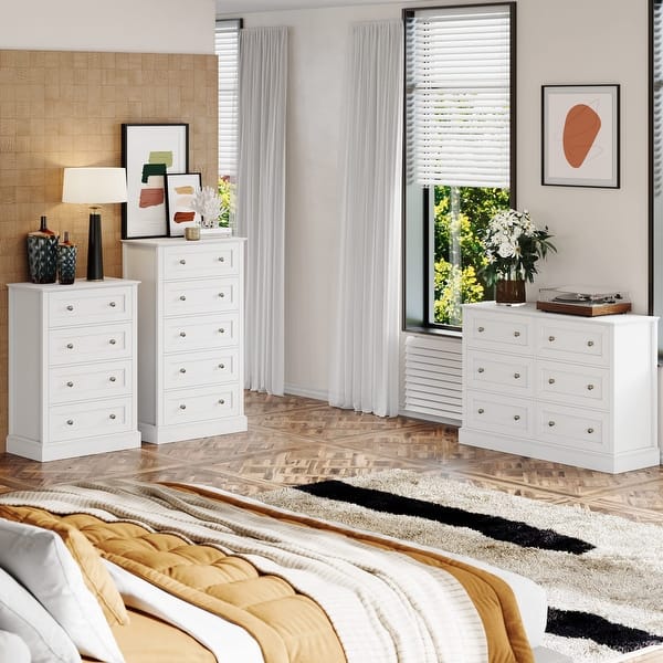 white clothes dresser ZORPLIX 10 Drawer for Bedroom, 55" Long High Gloss Dresser, Elegant White Finish Clean minimalist look fits modern 5 Drawer Dresser, Tall White