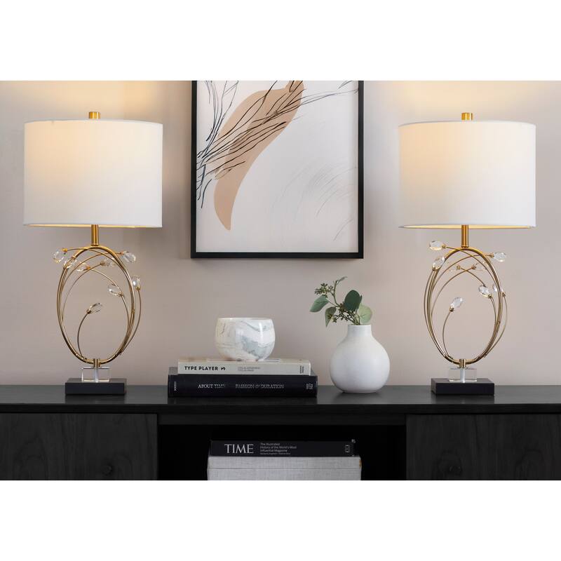 Crystal Buds 25" Table Lamp - Set of 2