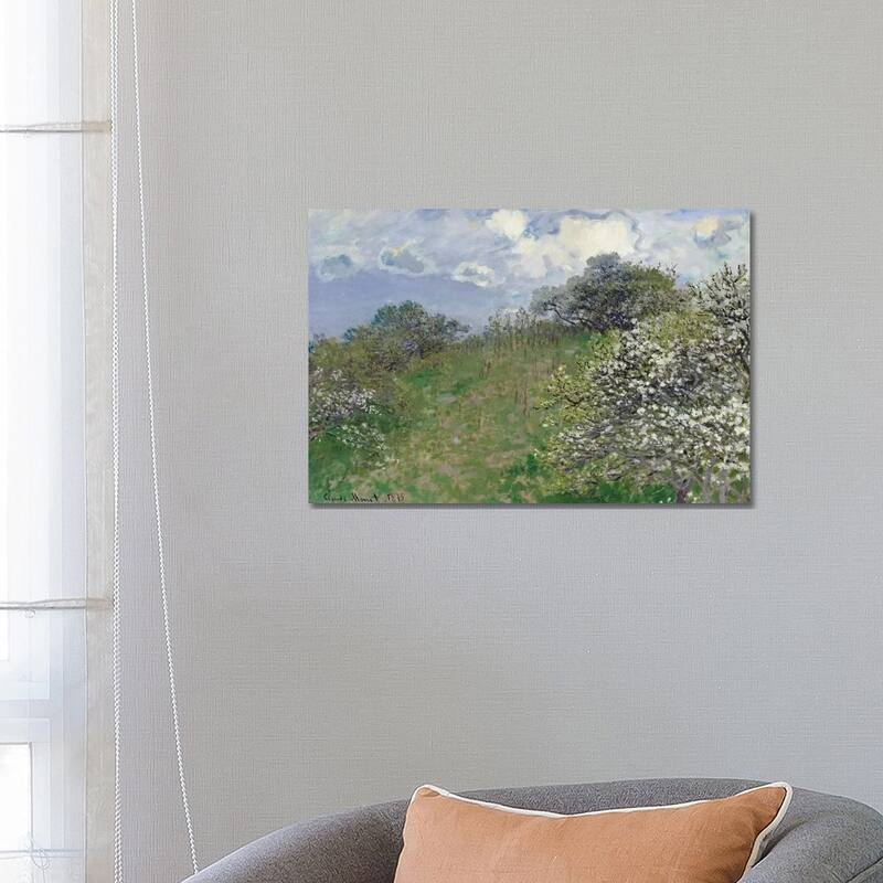 iCanvas "Spring, 1875" by Claude Monet Canvas Print - 18x26x1.5