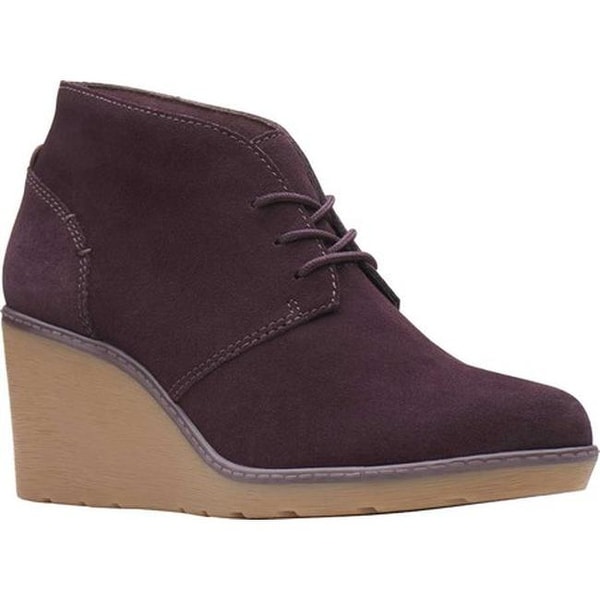 clarks aubergine ankle boots
