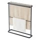 preview thumbnail 2 of 11, Yamazaki Home Bath Towel Hanger, Steel, Holds towels up to 24.5" x 58", Holds 2.2 lbs - L 5.91 x W 25.59 x H 29.53 inches Black