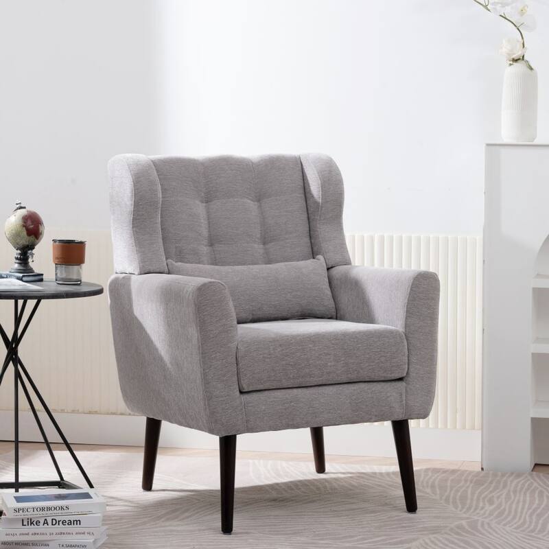Modern Accent Chair Upholstered Foam Filled Living Room Chairs Comfy Reading Chair