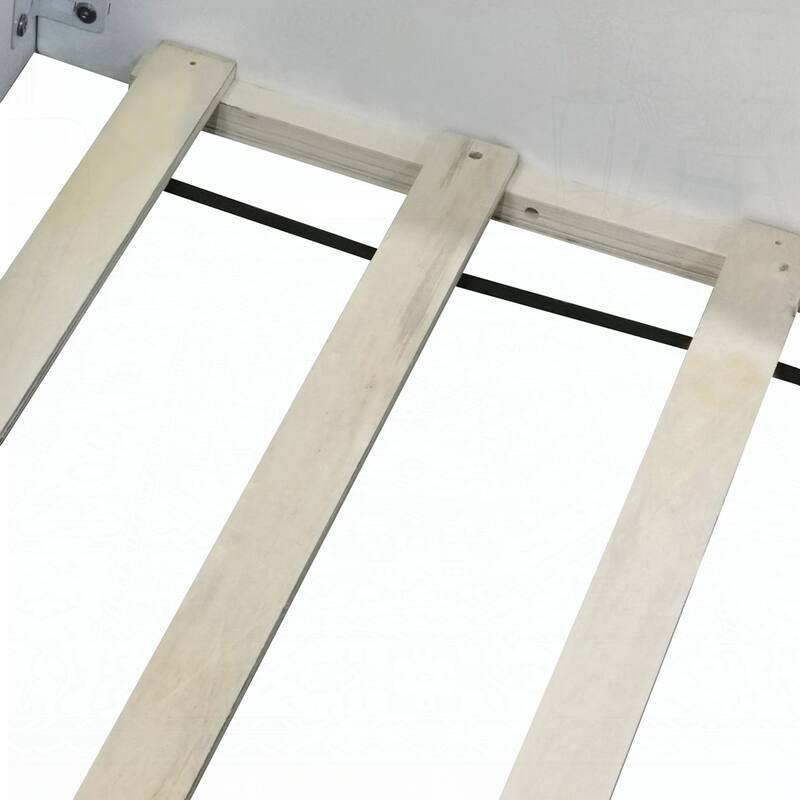 Upholstered Daybed Frame with Fence and Stairs