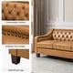 preview thumbnail 50 of 65, Mateo 82.28" Wide Transitional Genuine Leather Sofa with Nailhead Trim and Button-Tufted Back