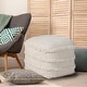 preview thumbnail 36 of 34, Solid Textured Stripe Pouf Ottoman