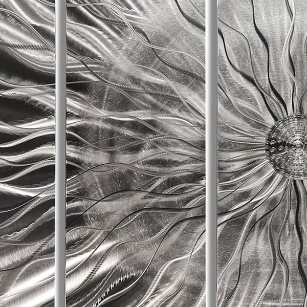 Shop Statements2000 Silver Abstract Etched Metal Wall Art Sculpture By Jon Allen Eye Of The Storm Overstock 27678193