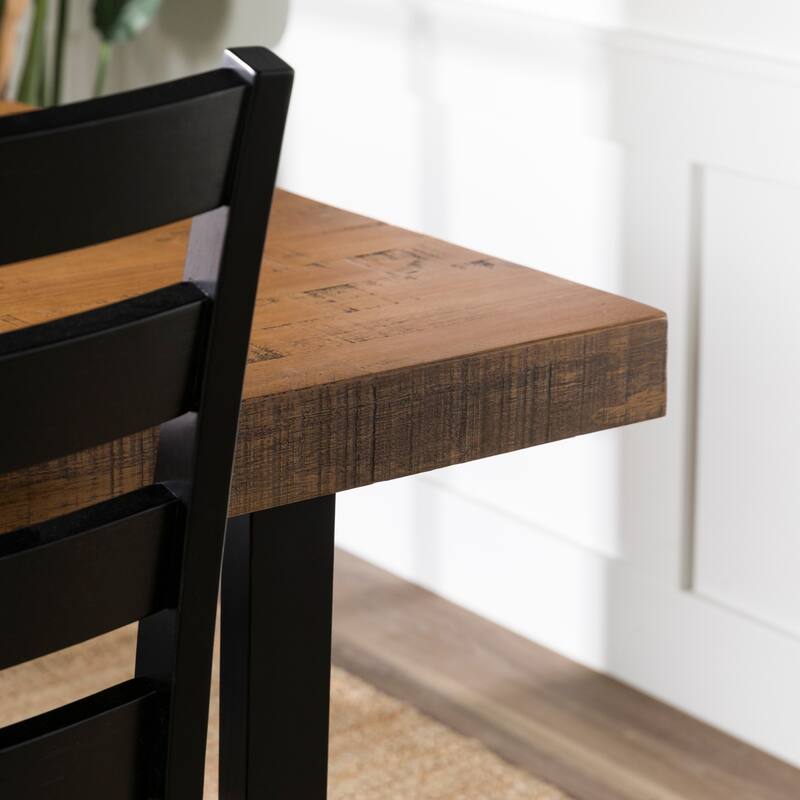 Middlebrook Solid Wood 5-Piece Dining Set with Ladder Back Chairs