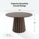 preview thumbnail 23 of 41, Solid Wood Round Dining Table for 4-8 People Nordic style