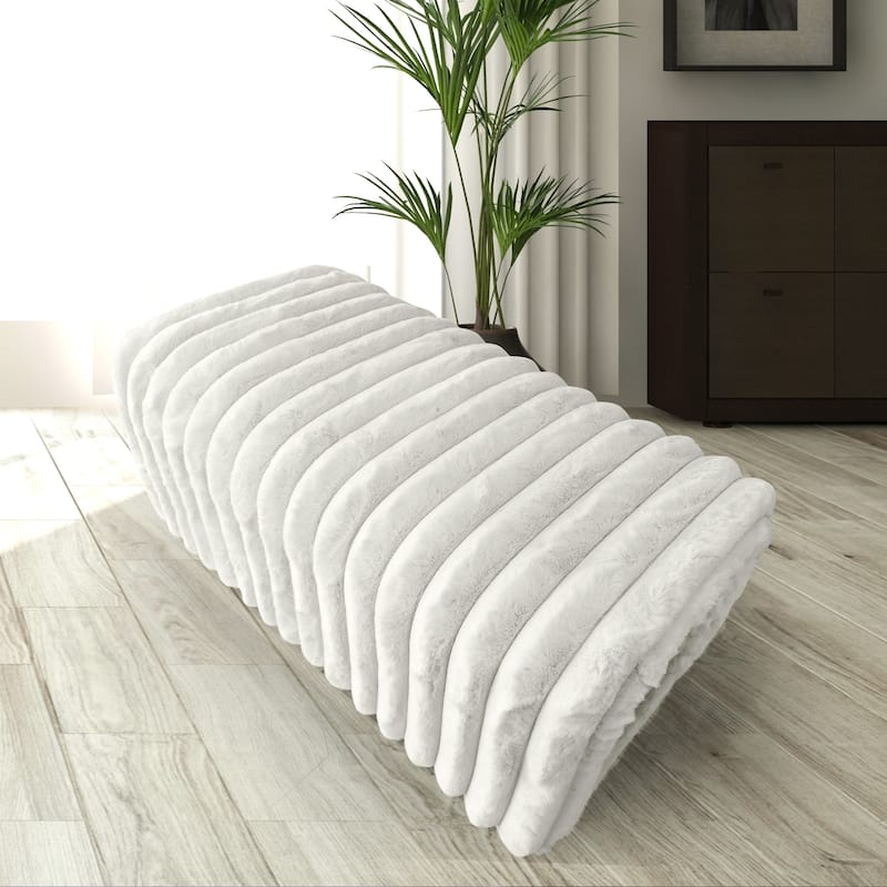 Pet Supplies Ottoman Storage Bench Corduroy Bench Cat's Nest to Hide for the Living Room, Entryway and Bedroom