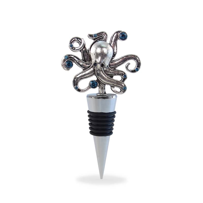 Cheers Octopus Metal Wine Stopper - Elegant Vacuum Seal Reusable - 5 inches