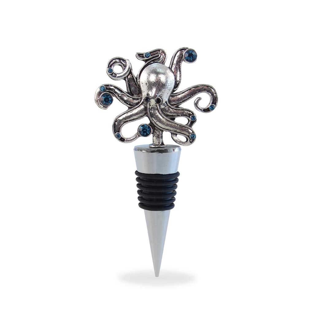 Cheers Octopus Metal Wine Stopper - Elegant Vacuum Seal Reusable - 5 inches