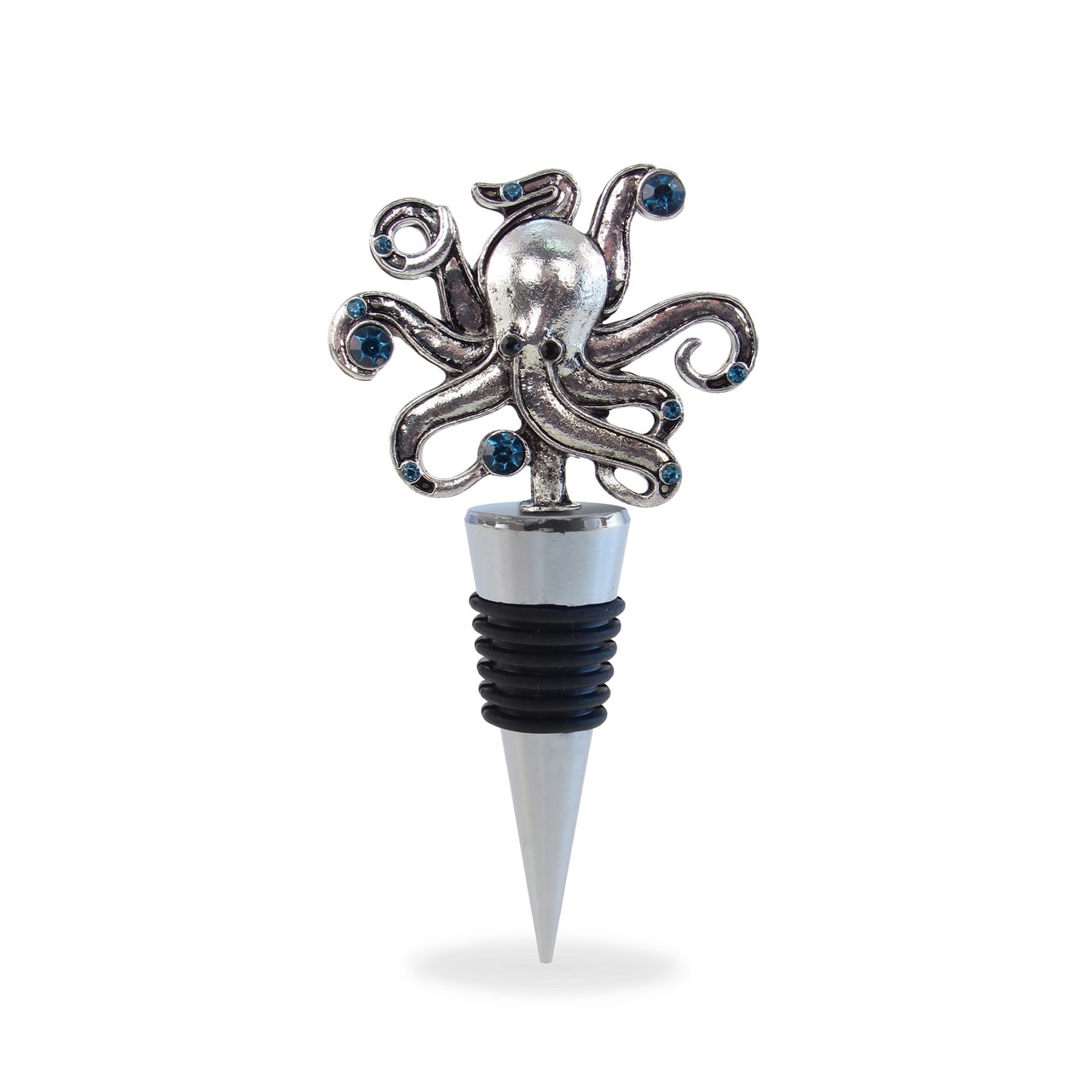 Cheers Octopus Metal Wine Stopper - Elegant Vacuum Seal Reusable - 5 inches