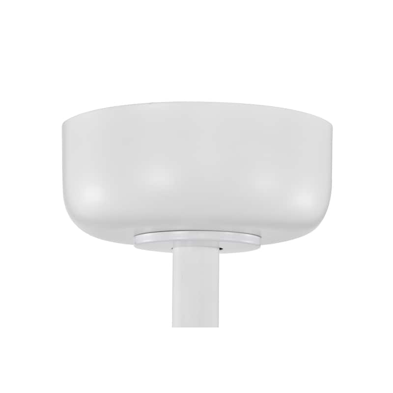 White Caged Lighted Ceiling Fan Fandelier 7-Blade Remote Control