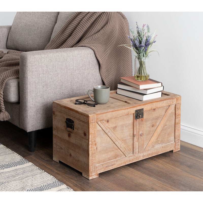 Kate and Laurel Cates Wood Trunk
