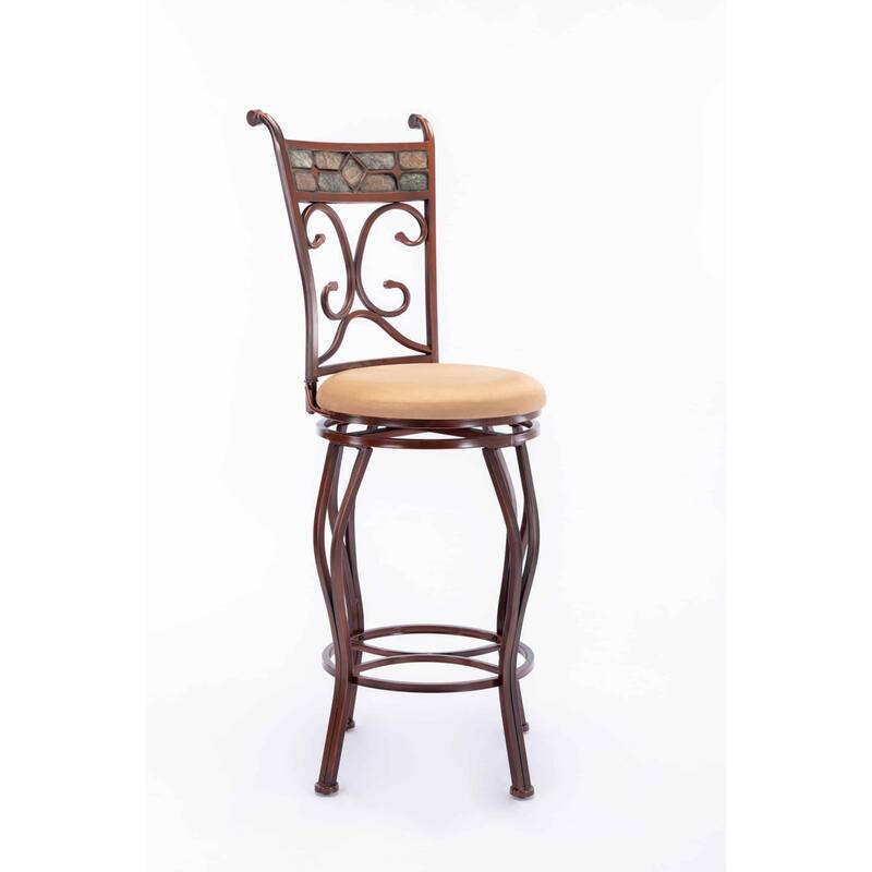Boraam Beau Metal Swivel Counter or Bar Stool