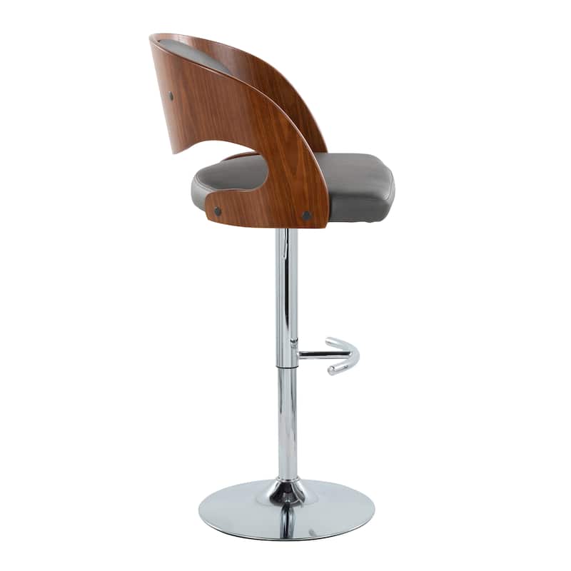 Carson Carrington Visby Adjustable Bar Stool with Rounded T Footrest (Set of 2)