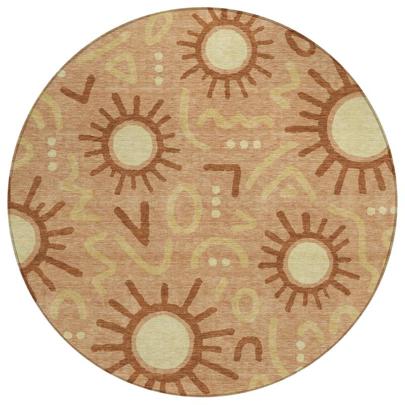 Machine Washable Indoor/ Outdoor Modern Sol Chantille Rug