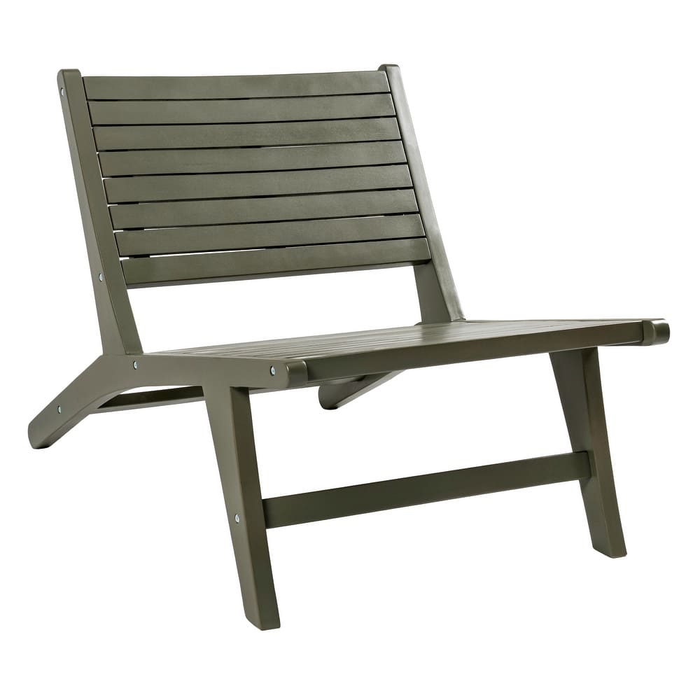 Seagrove Wood Armless Outdoor Patio Chair, by JONATHAN Y - 23.62L x 36.22W x 25.59H