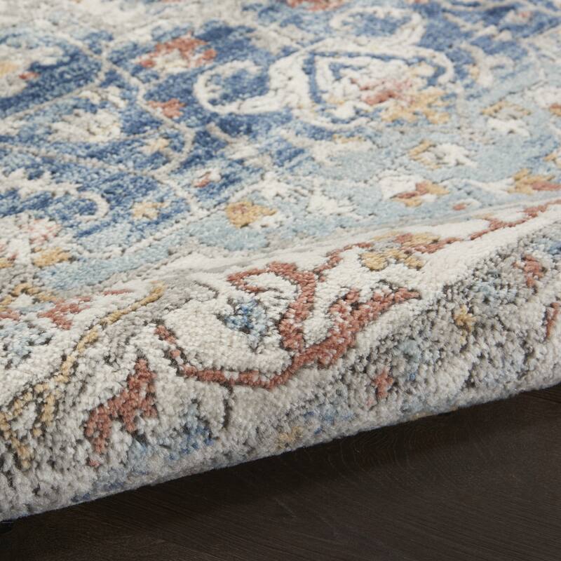 Power Loomed Distressed Traditional Area Rug