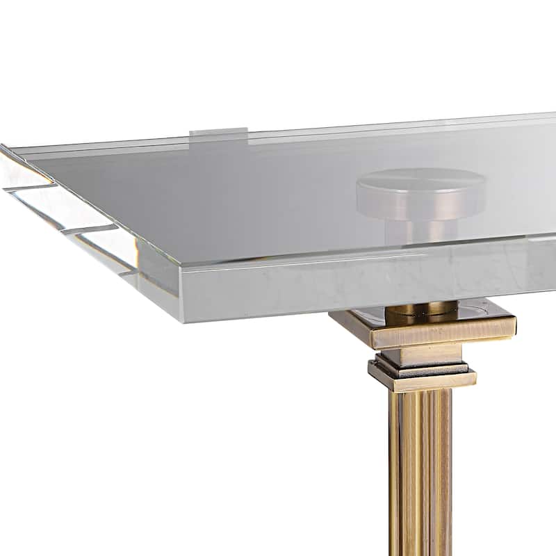 Uttermost Richelieu Brass Traditional Drink Table