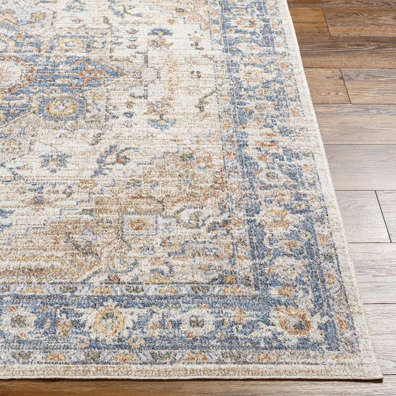 Livabliss Lillian Traditional Medallion Washable Area Rug