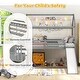 preview thumbnail 25 of 25, Twin over Twin Bunk Bed with Slide and 2-Step Storage Staircase