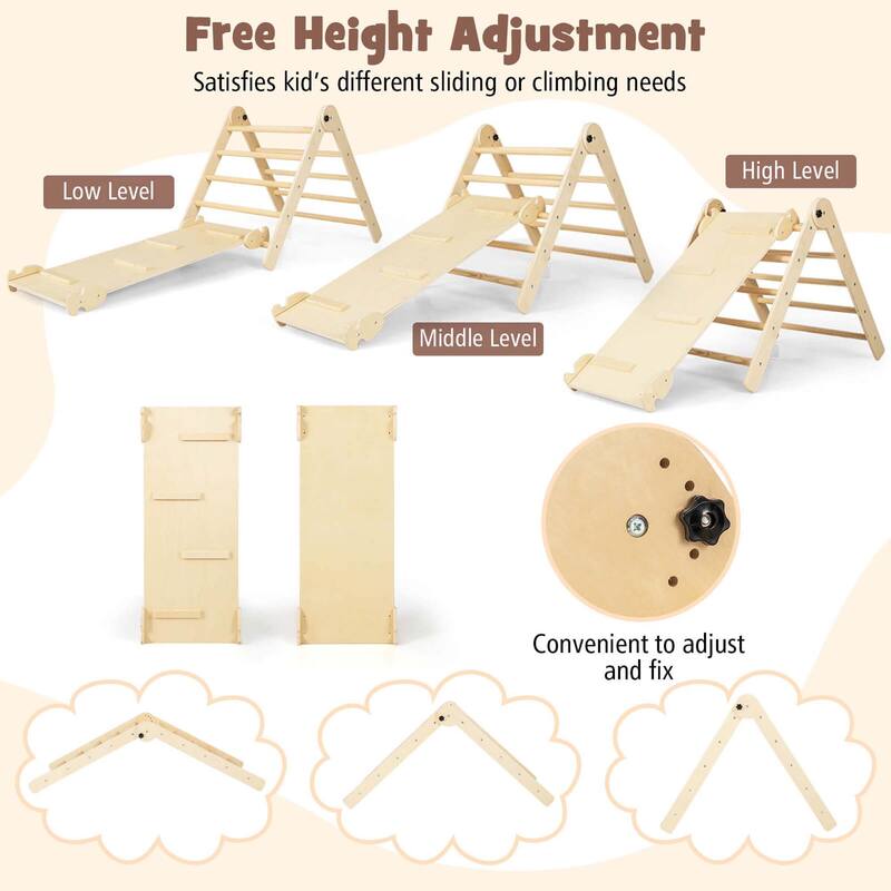 Costway 7-in-1 Toddler Climbing Toy Set with Reversible Ramp - See Details