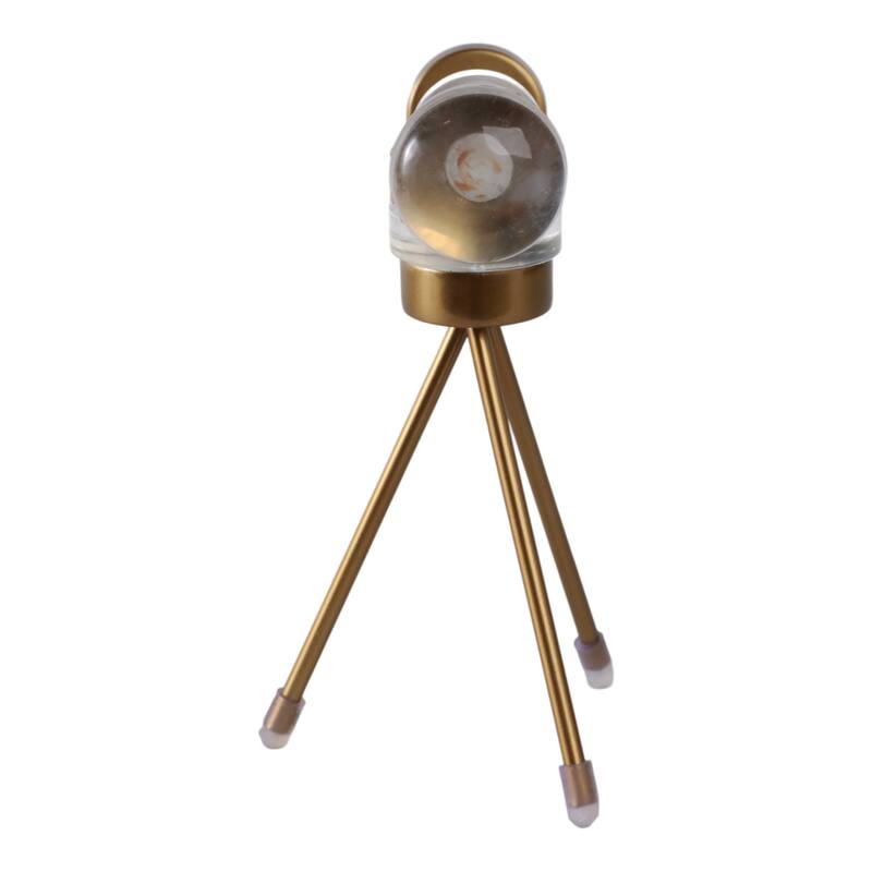 Acrylic And Brass Decorative Object Telescope Sculpture - 9" Gold - 9" x 3.5" x 8.5"