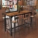 preview thumbnail 1 of 5, VEIKOUS 47" Furniture Retro Industrial High Bar Dining Table Brown