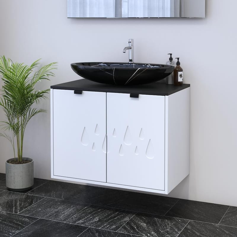 Teardrop 2D 80 Floating Bathroom Vanity (32" Width)