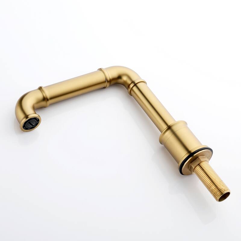 Industrial-style 2-Hole Bathroom Faucet Widespread with Premium Handle In Black