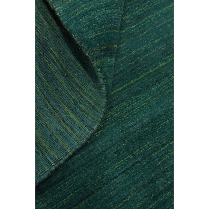 Hand Knotted Oriental 100% Wool Carpet Tribal Animal Pictorial Green Gabbeh Area Rug - 9' 10'' X 8' 1''