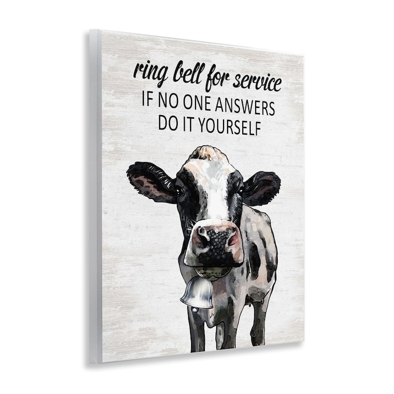 Stupell Laundry Service Cow Wall Plaque Art Design By Lettered and Lined